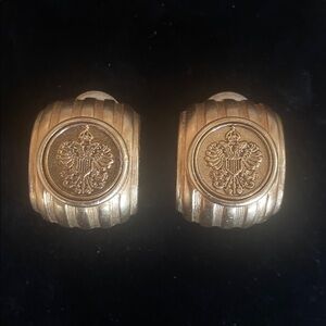 Vintage Gold Tone Clip On Earrings